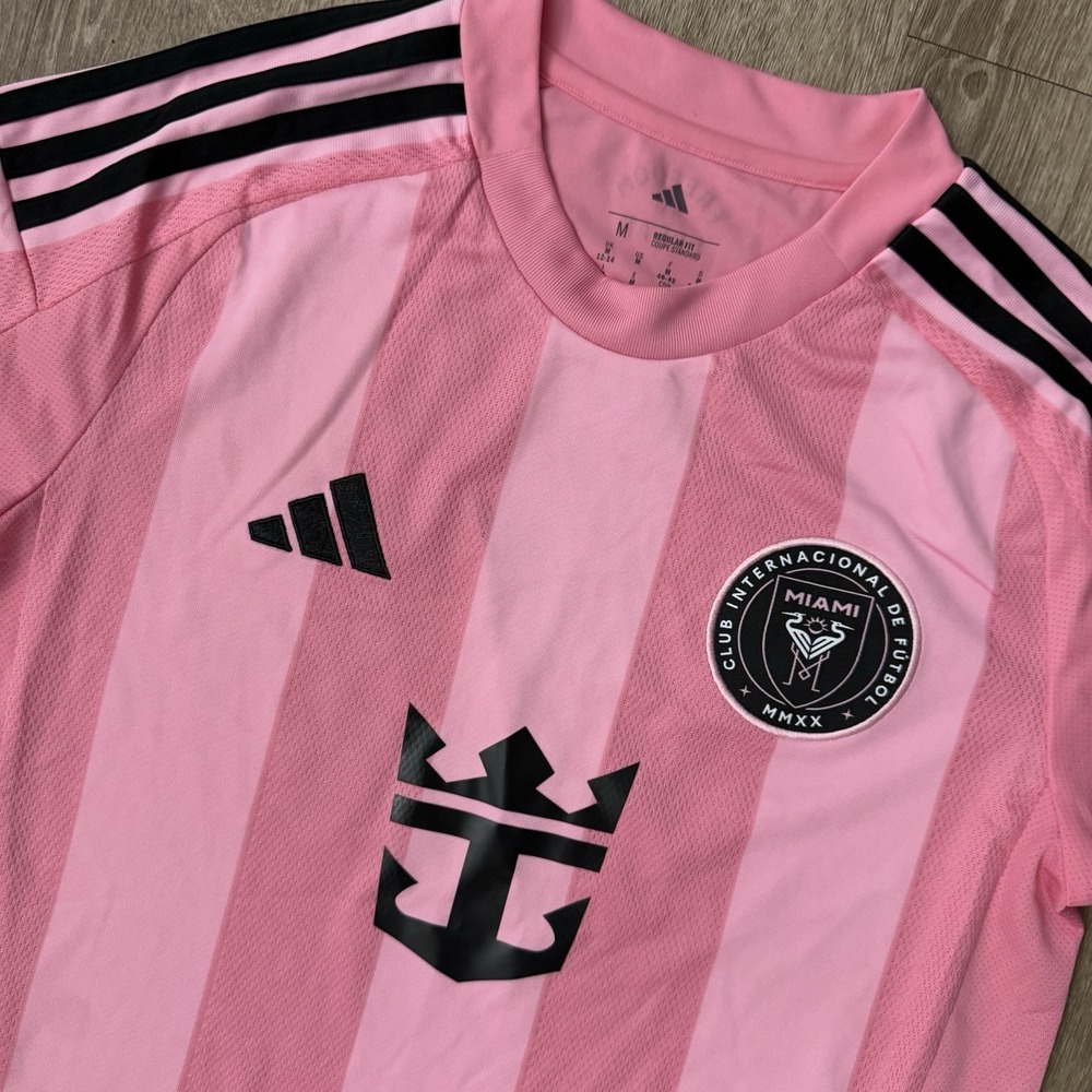 Adidas Inter Miami 25/26 Messi Home Jersey Pink Striped Men's Medium Aeroready
